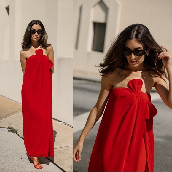 NWT Antonio Melani Elizabeth Damrich Radziwill Full Length Strapless Crepe Dress - Picture 5 of 12